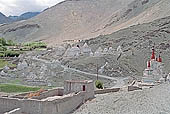 Ladakh - Chortens close to the royal palace of Stock